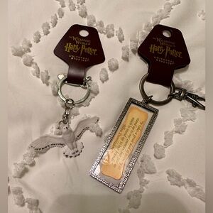 Set of 2 Harry Potter Keychains from Universal Studios Florida Wizarding World